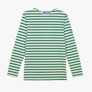 Breton Shirt Company green "Breton vert" long sleeve tee 100% cotton size L